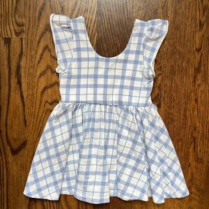 Monica and Andy Blue and White Checkered Kids Casual Dress